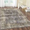 Washable Distressed Floral Print Living Room Rugs, Retro Accent Low Pile Bedroom Dining Room Carpet, Non Slip Floor Cover for Home Office - 2 of 4