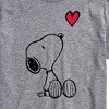 Men's - Peanuts - Snoopy with Red Heart Short Sleeve Graphic T-Shirt - image 2 of 4