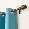 TOWN & COUNTRY EVERYDAY Modern Smooth Edge Cylinder Single Indoor Curtain Rod and Finial Set - 2 of 2