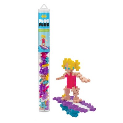 Plus-Plus - Mini Building Toy In Tube - 70 pc Surfer Girl, Ages 5+