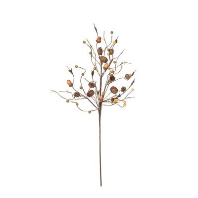 Transpac Foam 28 in. Multicolor Harvest Full Acorn Tree Spray
