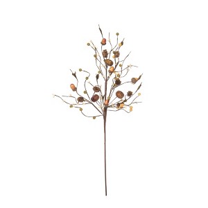 Transpac Foam 28 in. Multicolor Harvest Full Acorn Tree Spray - 1 of 2