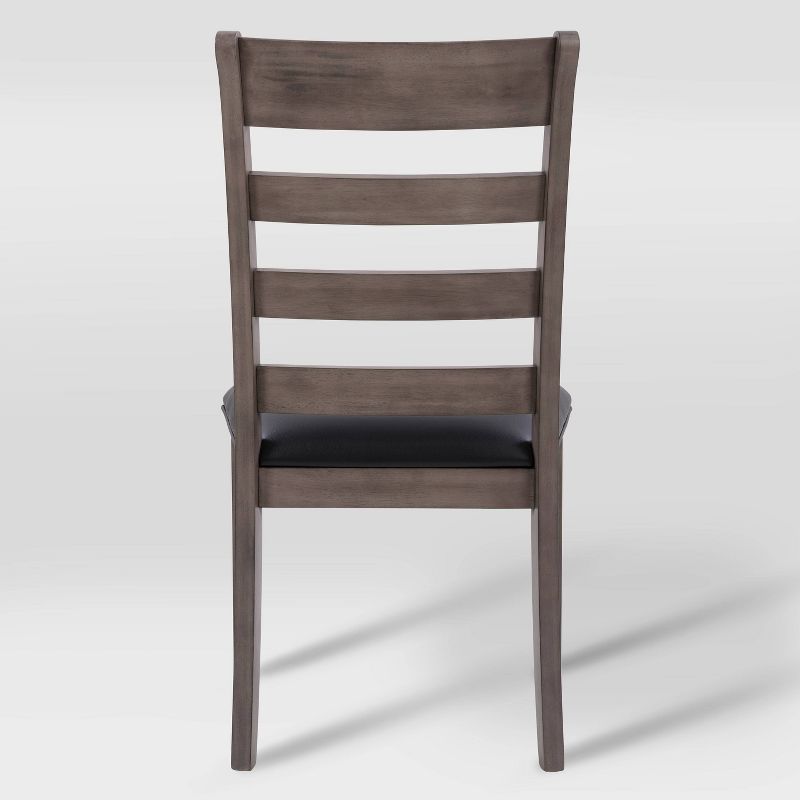 Set of 2 New York Wood Dining Chairs Washed Gray - CorLiving, 6 of 13