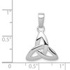Black Bow Jewelry Sterling Silver 16mm Trinity Symbol Pendant - 4 of 4