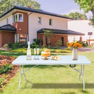 PAGED 4ft Portable Dining Table Simple Folding Camping Dining Table with Fixed Handle for Indoor and Outdoor - 1 of 4
