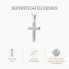 GILDED 1/10 CTTW Lab Grown Diamond Cross Pendant in Sterling Silver, 18 Inch Chain - 2 of 4