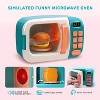 Itopfox Microwave Toy Kitchen Play Set with Electronic Oven, Play Food Cookware & Utensils for Kids Fun Pretend Cooking Learning Toy for Girls & Boys - 3 of 4