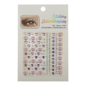 Unique Bargains Charming Face Rhinestone Stickers 1 Pc - 1 of 4
