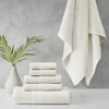SEVOBAL Bath Towel and Washcloth Sets Luxurious Antimicrobial Cotton Tencel Blend Towel Set for Bathroom Use, Ivory, 14.17"*10.24"*8.66" - 3 of 4