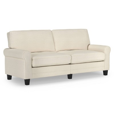 Copenhagen Classic Buttercream Linen 78" Sofa with Rolled Arms
