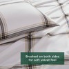 Sapphtopaz 3PCS/4 PCS Comforter Set Tan Plaid with 1 Flat Sheet,1 Fitted Sheet,1/2 Pillowcase,Bed Set Coverlet for All Seasons,Machine Washable - 3 of 4