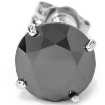 Pompeii3 3/8ct Black Diamond Stud 10K White Gold
