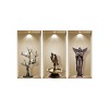 HomeRoots Set of Three Boa Faux Niche 3D Peel and Stick Wall Decals - 4 of 4