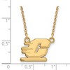 Black Bow Jewelry 14k Yellow Gold Plated Sterling Silver Central Michigan Chippewas NCAA Necklace 18 Inch - 2 of 4