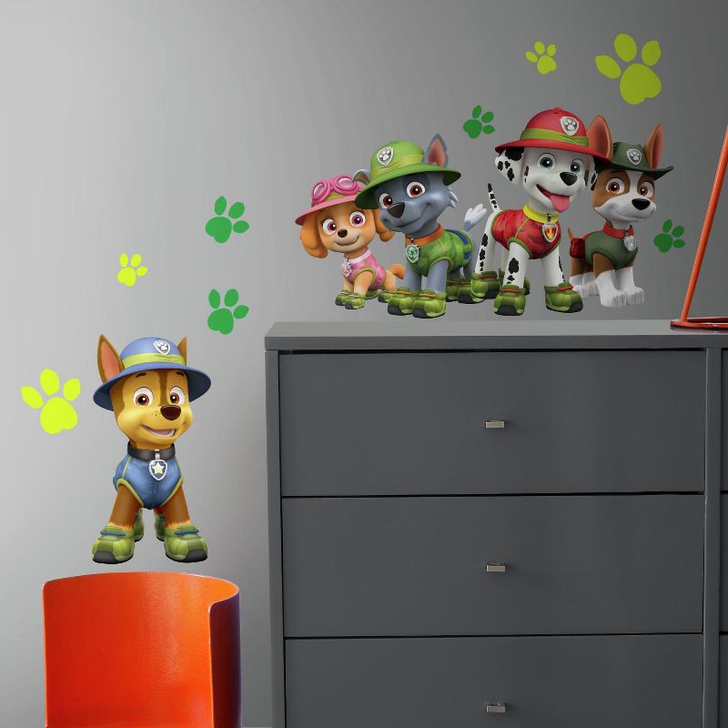 RoomMates PAW Patrol Jungle Peel and Stick Giant Kids&#39; Wall Decals Single Sheet, 4 of 6