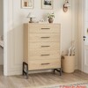 Living Room 4+2 Dresser/5 Dresser for Bedroom, 46.6 in /50.5 in Tall Drawer w/ Large Storage Space, Freestanding Wooden Closet Storage Dresser Chest - 4 of 4