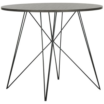 Contemporary Transitional 35" Round Dining Table in Dark Grey
