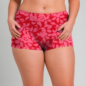 Calypsa Women's Plus Size Chlorine Resistant BoyShorts - 1 of 2