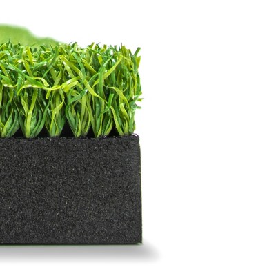 Green Artificial Turf Golf Hitting Mat with Rubber Tees