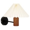 Luli 12" Wall Sconce - SCN3005 - Walnut/Black - Safavieh - 3 of 4