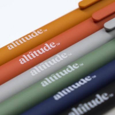 Altitude 6ct Ballpoint Retractable Pens Assorted Color Matte Finish Black  Ink : Target