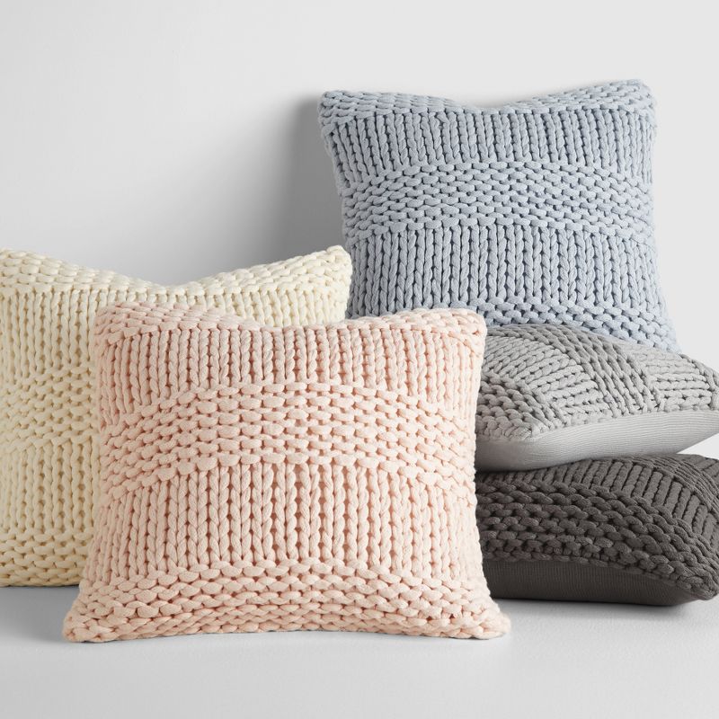 Cozy Chunky Knit Throw Pillow Cover And Pillow Insert - Becky Cameron, 3 of 12