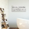 Stupell Industries Relax Unwind and Get Naked Phrase Charming Distress Gallery Wrapped Canvas Wall Art, 13 x 30 - 2 of 4