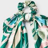 Abstract Satin Bow Hair Twister with Tails - A New Day™ Dark Green/Blue - 3 of 3