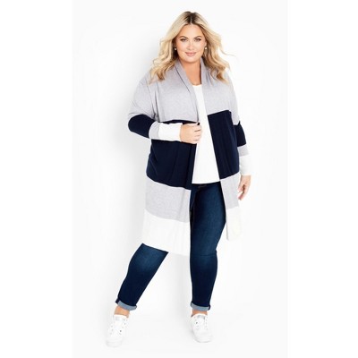 Avenue Keelyn Colorblock Cardigan