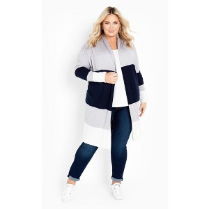 Avenue Keelyn Colorblock Cardigan - 1 of 4