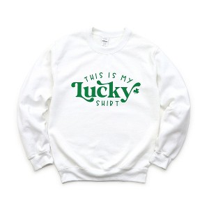 Simply Sage Market Women's Graphic Sweatshirt This Is My Lucky Shirt - 1 of 4