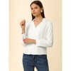 INSPIRE CHIC Women's Button Front Long Sleeve Blouses - 3 of 4