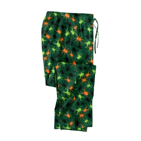 KingSize Men's Big & Tall Flannel Novelty Pajama Pants - Tall - 4XL, Neon  Spiders Beige Pajama Bottoms