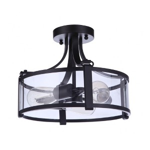 Craftmade Lighting Elliot 3 - Light Semi-Flush Mount in  Flat Black - 1 of 1