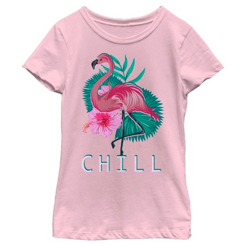 Girl s Lost Gods Flamingo Tropical Chill T shirt Target