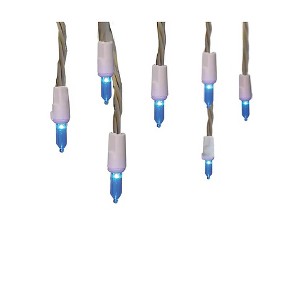 GE StayBright 150 LED Constant Blue Christmas Icicle-Style Lights 16.2-feet - 1 of 4