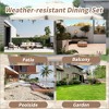Whisen Outdoor Dinning Set 4-Person Outdoor Wooden Dinning Set with an Umbrella Hole and Removable Cushions - 3 of 4