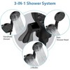 Whizmax 5" Premium Pressure 3-Way Rainfall Combo-Enjoy Luxurious Rain Showerhead and 5-Setting Hand Held Shower Separately or Together - 3 of 4