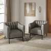 Carsten Industry 30" Wide Faux Leather Chair with Metal Leg Set Of 2| HULALA HOME - 3 of 4
