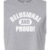 Women's - Instant Message - Delusional And Proud Cropped Graphic T-Shirt - 2 of 4