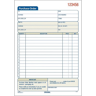 Adams Carbonless Purchase Orders 8 x 6 TC5831-10