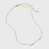 14K Gold Dipped Cubic Zirconia Initial Necklace - A New Day™ - 3 of 4