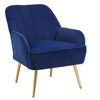 CAVINAS Accent Chair with Gold Legs and Adjustable Legs,Modern Arm Chair for Bedroom,Reading Room - 4 of 4