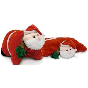 5 Star Super Deals Santa Claus Plush Pillow 2-in-1 Pillow & Kid's Stuffed Pet Toy - Soft & Cuddly Comfort Sleeping Toy - Perfect for Christmas Naps - 1 of 4