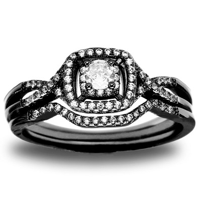 black/sterling silver