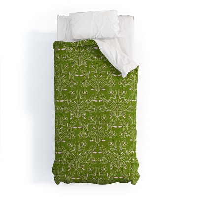 Deny Designs Maritza Lisa Playful Doodled Blooms Pattern Comforter and Sham Set