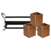 YIYIBYUS Utensil Cutlery Holder, Wooden Utensil Organizer, Rustic Kitchen Utensil Organizer - 4 of 4