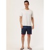 Lars Amadeus Men's Summer Printed Drawstring Color Block Swim Beach Shorts Boardshorts - 3 of 4
