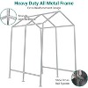 Coucheta Heavy Duty Enclosed Carport, Triple Layer Waterproof PE Cover & Powder Coated Steel Frame, All Weather Outdoor Garage Shelter for Outdoor - 3 of 4