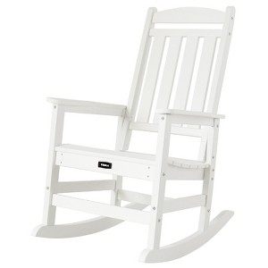 Decksplore Modern HDPE Rocking Chair Home Patio Porch Rocker Garden Conversation Chairs - 1 of 4